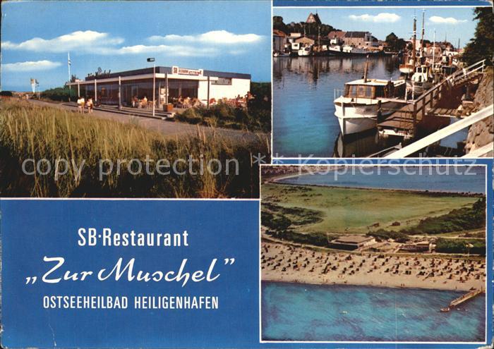Heiligenhafen Ostseebad SB Restaurant Zur Muschel Bootsanleger Strand Fliegerauf