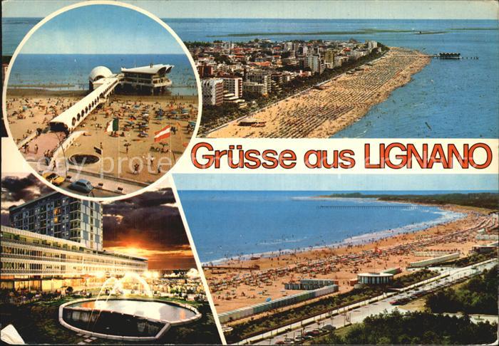 Lignano La nuova terrazza a mare Notturno Spiaggia Seebruecke Strand