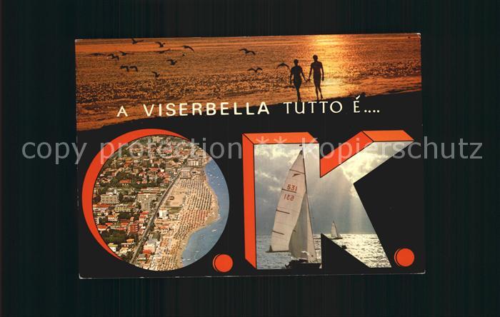 Viserbella di Rimini Sonnenuntergang am Meer Segeln