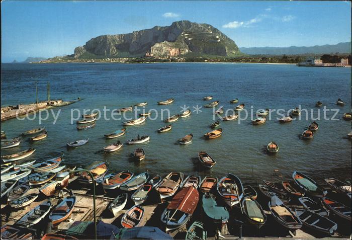 Mondello Hafen Panorama Kueste