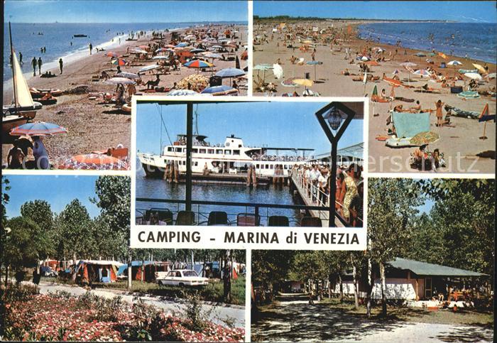 Punta Sabbioni Camping Marina di Venezia Spiaggia Porto Strand Hafen Faehre