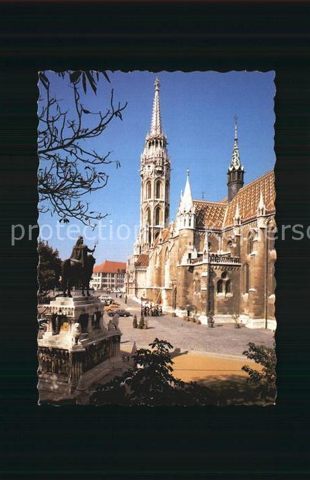 Budapest Matyas templom Matthiaskirche Denkmal Reiterstandbild