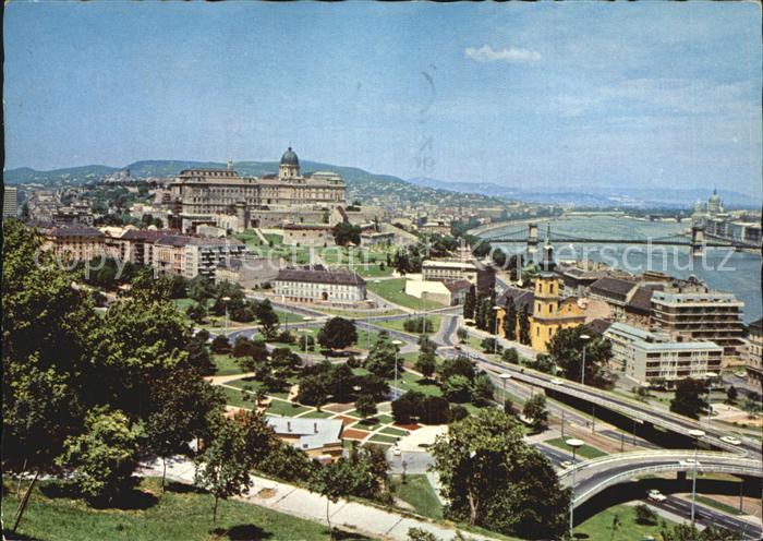 Budapest Panorama Blick ueber die Donau Park Palast