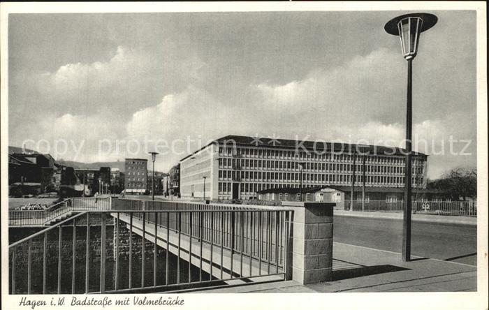 Hagen Westfalen Badstrasse mit Volmebruecke