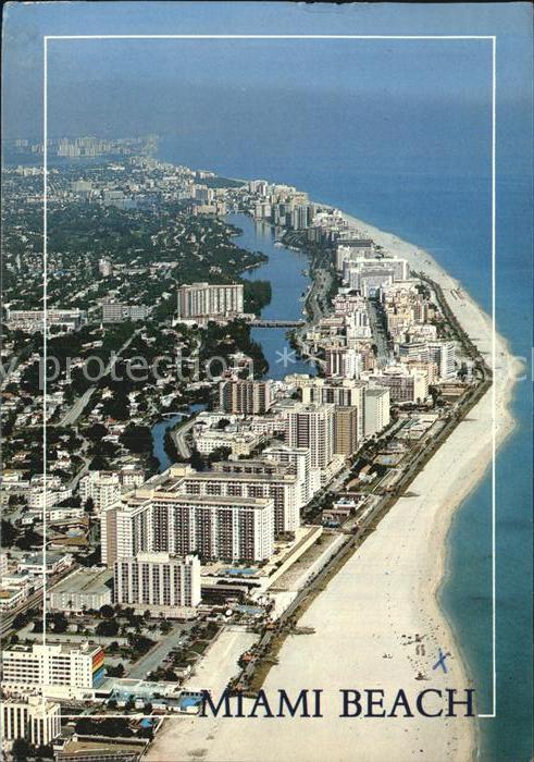 Miami Beach Fliegeraufnahme Strand und Hotels