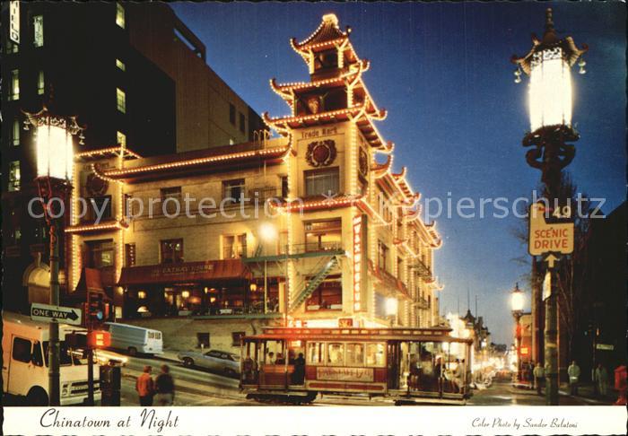 San Francisco California Chinatown at Night