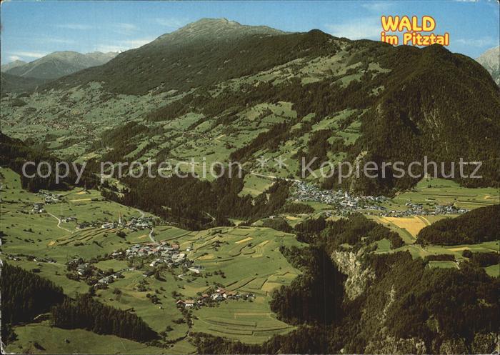 Wald Pitztal Fliegeraufnahme