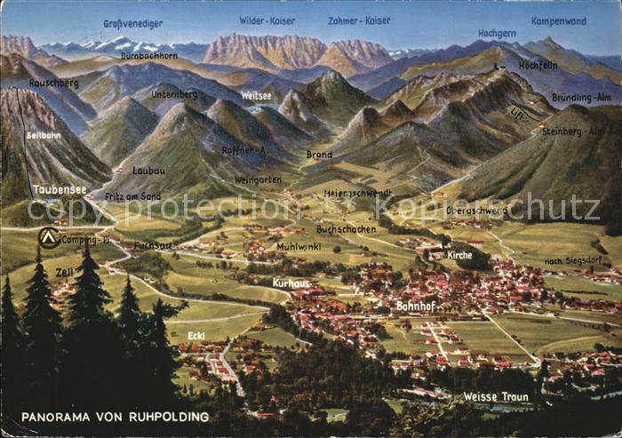 Ruhpolding Bayern Panoramakarte