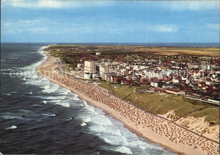 Westerland Sylt Fliegeraufnahme mit Strand