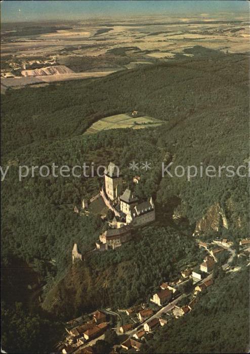 Karlstejn Fliegeraufnahme Burg