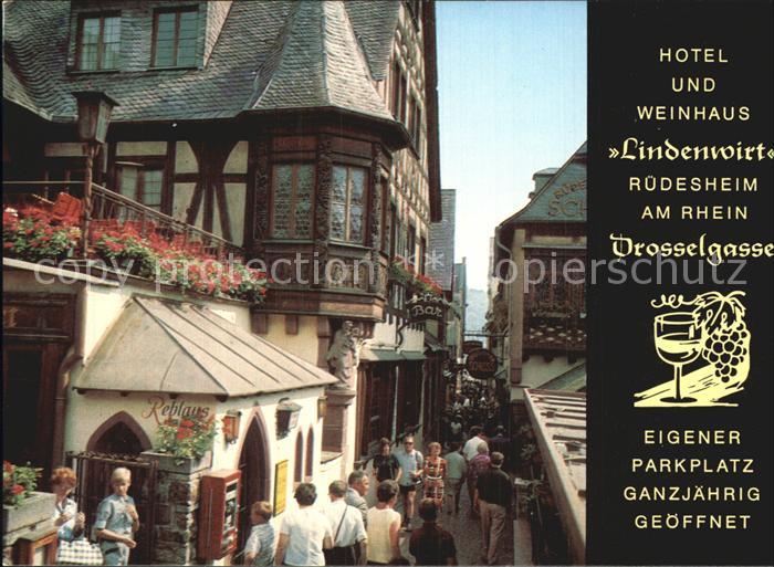 Ruedesheim Rhein Hotel und Weinhaus Lindenwirt Drosselgasse