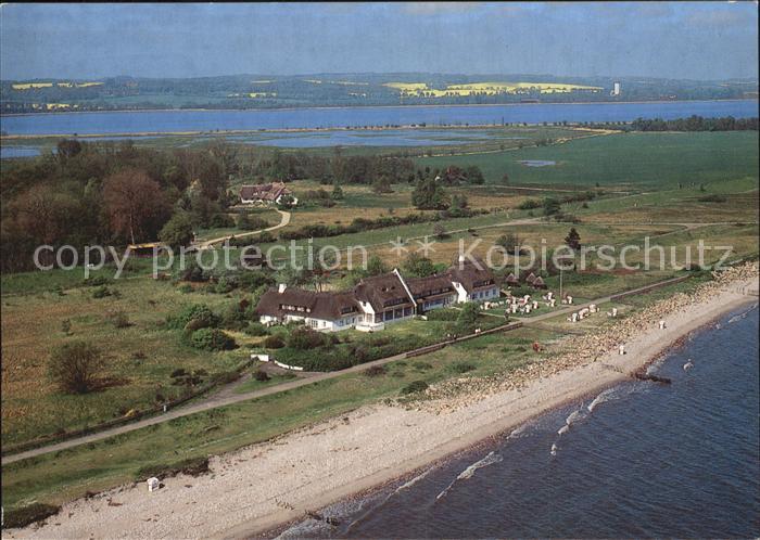Hohwacht Ostseebad Fliegeraufnahme mit Strand Genueser Schiff