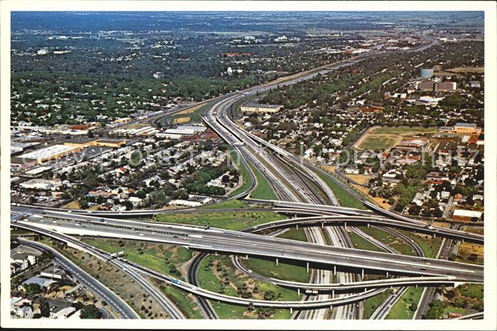 Sacramento California Fliegeraufnahme Freeway Interchange