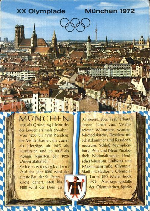 Olympia XX. Olympiade Muenchen 1972 Rathaus Olympia-Turm