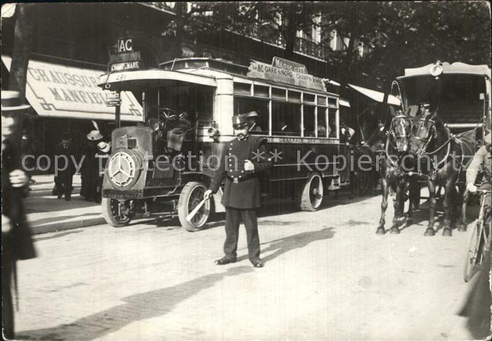 Polizei Polizist Paris 1900 Circulation sur un