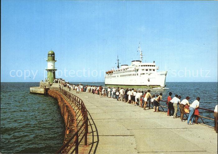 Faehre Ferry Bac Traghetto-- Rostock-Warnemuende Westmole