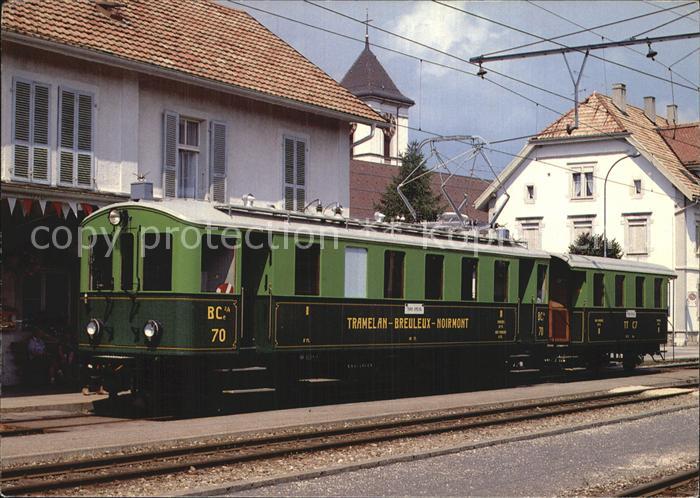 Eisenbahn Chemins de Fer du Jura Elektrischer Triebwagen BCe 2/4 70
