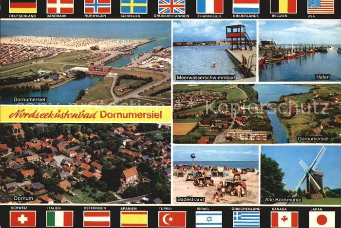 Dornumersiel Fliegeraufnahme Strand Hafen Bockmuehle