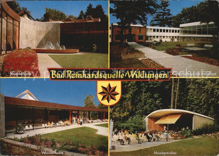 Bad Reinhardsquelle Kurmittelhaus mit Hallenbad Musikpavillon Wandelhalle