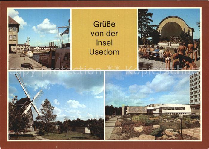 Karlshagen Zempin Trassenheide Zinnowitz Windmuehle Hafen Konzertpavillon