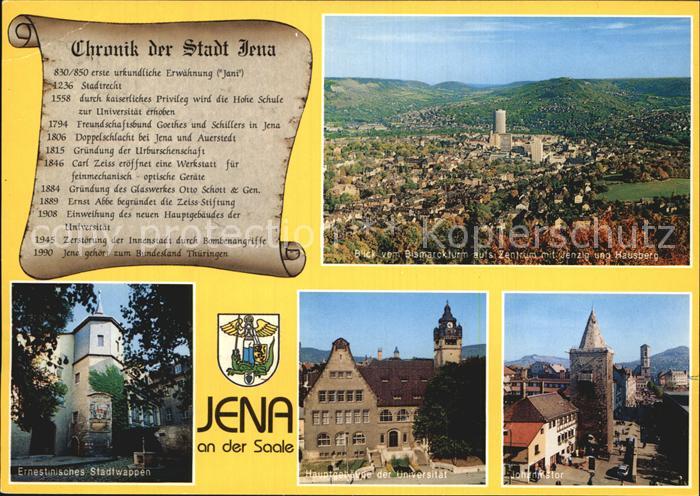 Jena Thueringen Fliegeraufnahme Universitaet