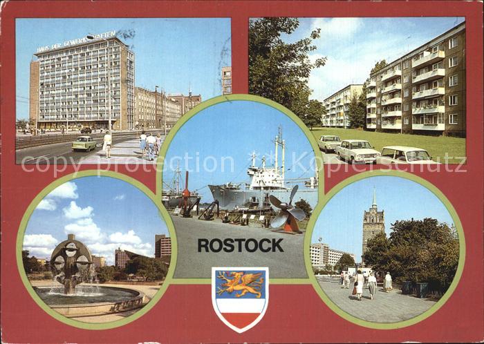 ROSTOCK  CITY Lange-Strasse Suedstadt Pawlowstrasse Traditionsschiff Frieden
