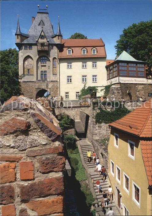Meissen Elbe Sachsen Schlossstufen zum mittleren Burgtor