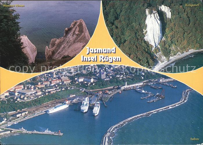 Jasmund Fliegeraufnahme Sassnitz Hafen Koenigsstuhl Wussower-Klinken