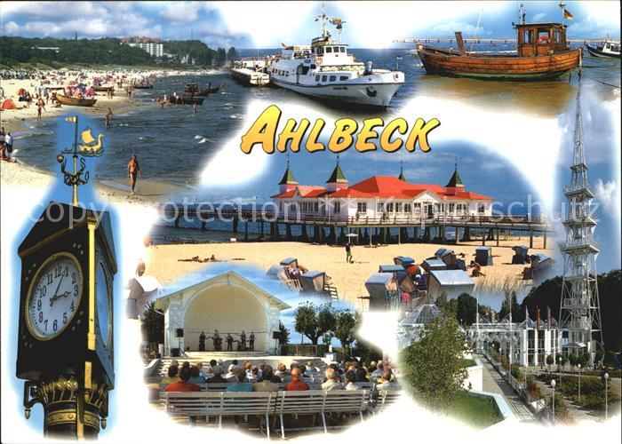 Ahlbeck Ostseebad Seebruecke Strand Konzertpavillon