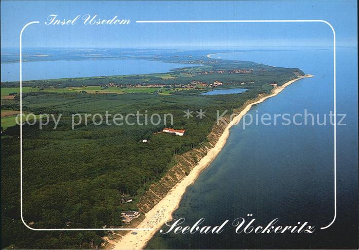 ueckeritz Usedom Fliegeraufnahme Strand Steilkueste