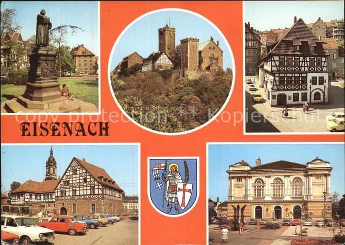 Eisenach Thueringen Lutherdenkmal Wartburg Lutherdenkmal Landestheater