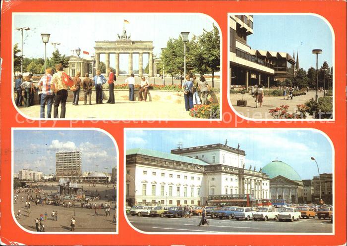 BERLIN  CITY Brandenburger-Tor Palast-Hotel Alexanderplatz Staatsoper