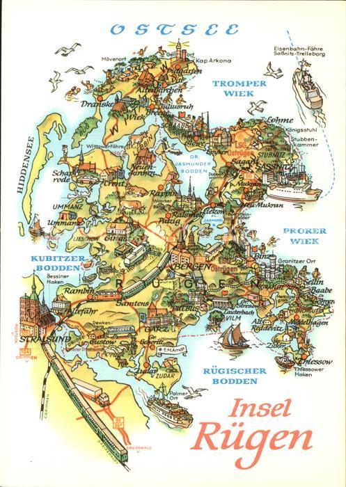Insel Ruegen Landkarte