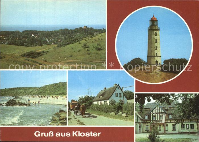 Kloster Hiddensee Leuchtturm Dornbusch Strand Griebenhaus Haus-Wieseneck