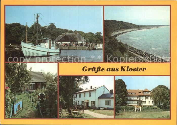 Kloster Hiddensee Hafen Steinwall Kapitaenshaus Restaurant Enddorn und Dornbusch