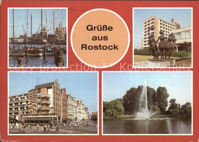 ROSTOCK CITY Hafen Gehlsdorf Warnow Interhotel-Warnow Breite- und Kroepelinerst