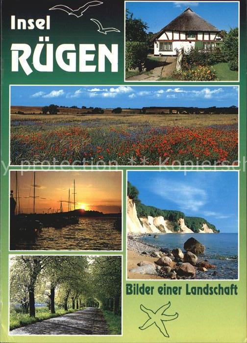 Insel Ruegen Hafen Steilkueste Kreidefelsen