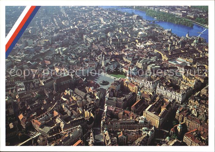 Praha Prahy Prague Fliegeraufnahme Stadtzentrum