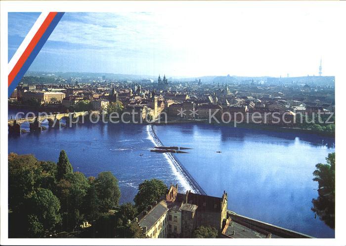 Praha Prahy Prague Fliegeraufnahme Alststadt mit Vitava