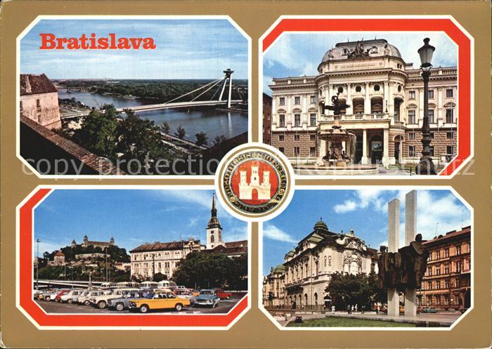 Bratislava Pressburg Pozsony Brueckenpartie und Gebaeude