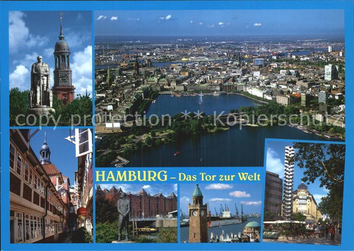 HAMBURG CITY Fliegeraufnahme Alster