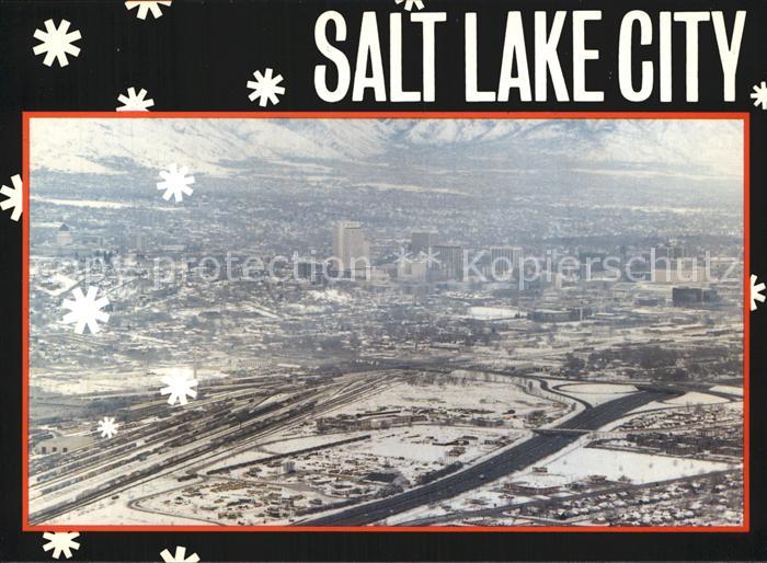 Salt Lake City Fliegeraufnahme in Winter-Time
