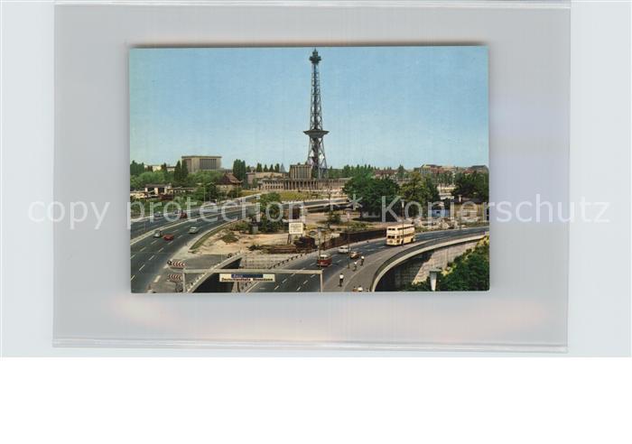 BERLIN CITY Fliegeraufnahme Schnellstrassen mit Funkturm