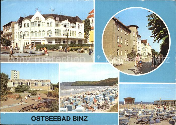 Binz Ruegen Kaufhaus Promenade FDGB Erholungsheim Rosa Luxemburg und Urlauberres