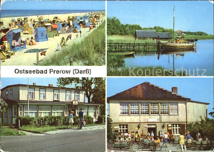 Prerow Ostseebad Strand Hafen FDGB Erholungsheim Milchbar am Duenenhaus