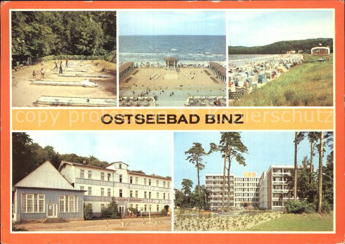 Binz Ruegen Minigolf Konzertplatz Strand FDGB Erholungsheime Seeschloss und Woli