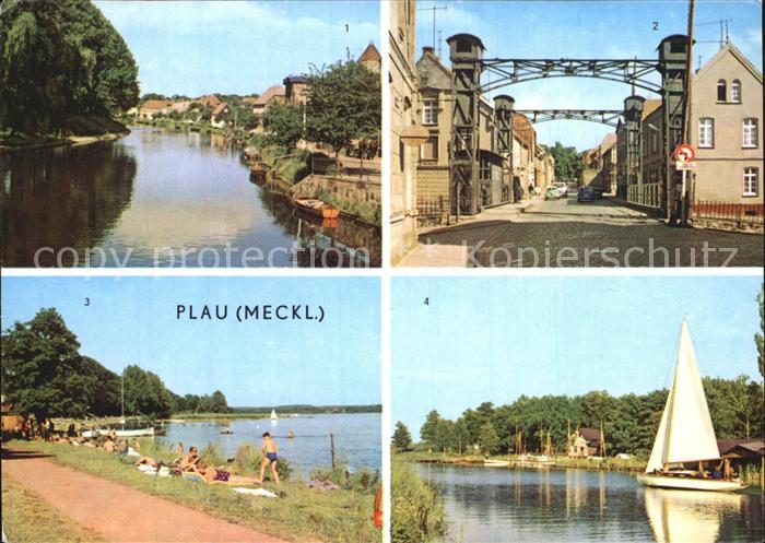 Plau See Strandstrasse Gr Burgstrasse Strandbad Am Seglerheim