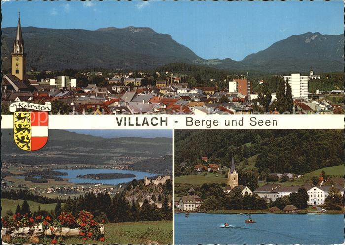 Villach Kaernten Panorama Faakersee Ruine Alt Finkenstein Stift Ossiach Ossiache