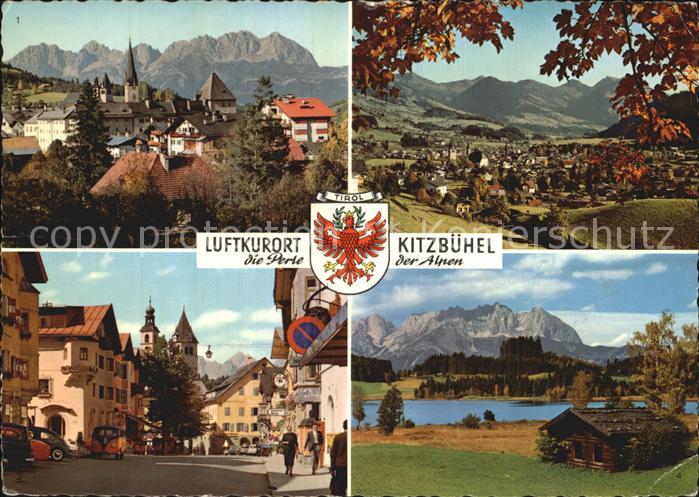 Kitzbuehel Tirol Wilder Kaiser Vorderstadt Dorfmotiv Schwarzsee