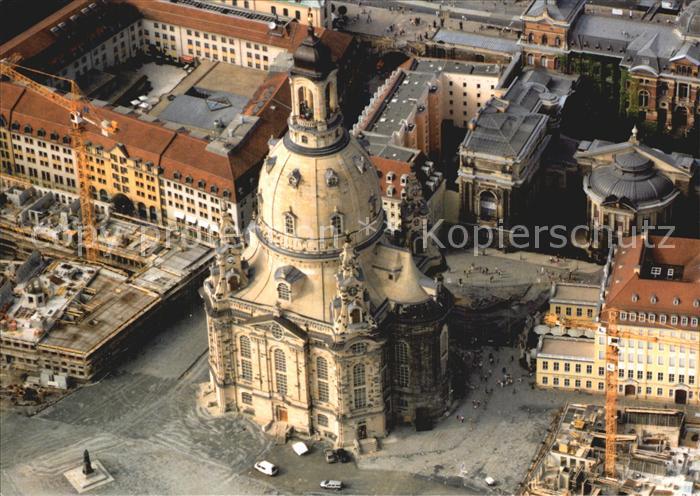DRESDEN Elbe Frauenkirche Fliegeraufnahme